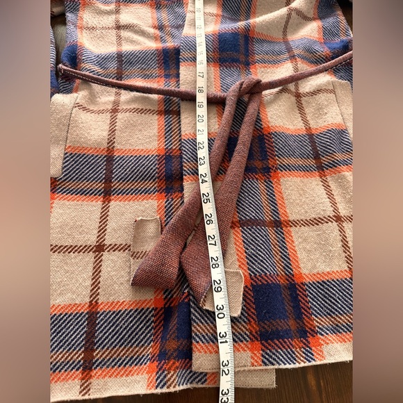 Christian Siriano Plaid Hooded Jacket - Purple, Red, White womens size M - Picture 4 of 6